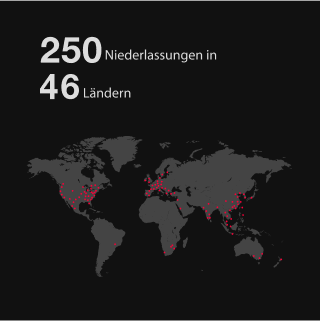 240 Niederlassungen in 46 Ländern