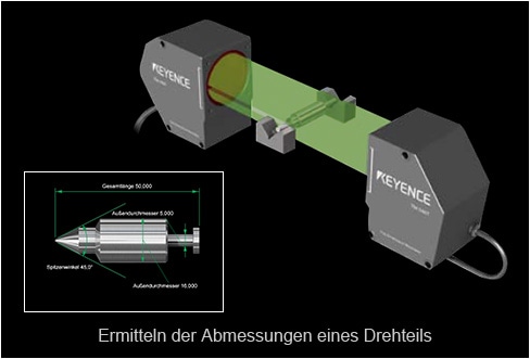 Ermitteln der Abmessungen eines Drehteils