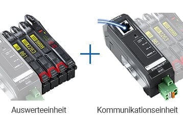 Schließen Sie einfach eine Kommunikationseinheit an den Messverstärker an